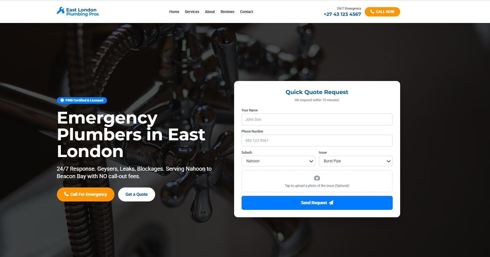 East London Plumbing Pros Website